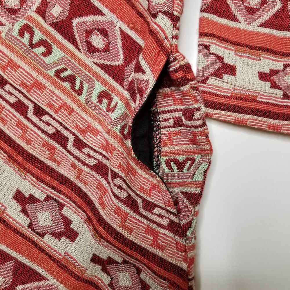 William Rast Cocoon Aztec Print Open Jacket Medium - Picture 3 of 6